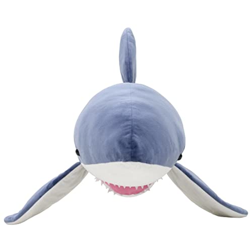 vidaXL Weißer Hai Kuscheltier Plüsch Blau-Weiß 150 cm