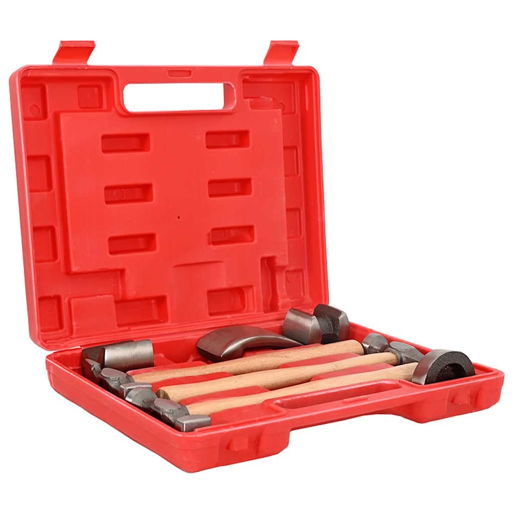 vidaXL Ausbeulset 7-tlg Karosseriehammer Dellen-Reparatur Koffer