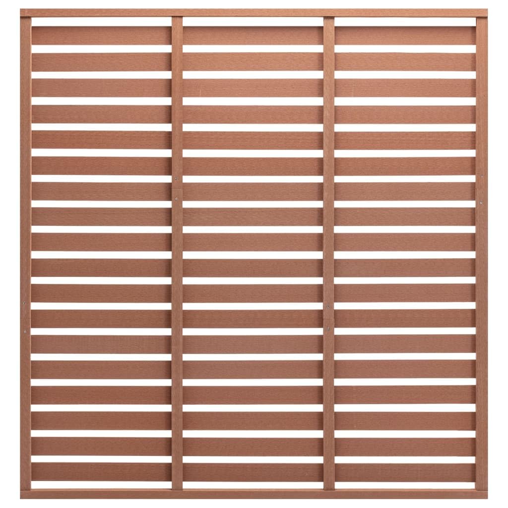 vidaXL Zaunpaneel Sichtschutzzaun WPC grau 180x180 cm Lamellen