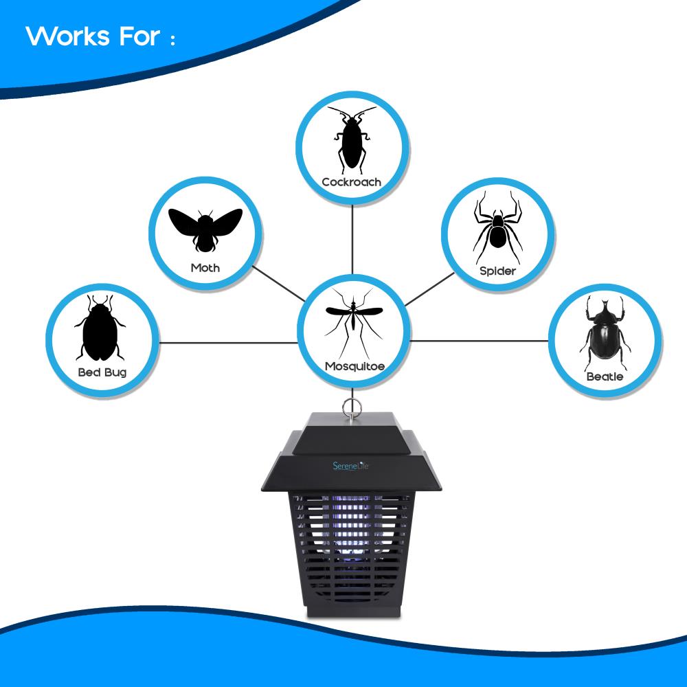 Serenelife Insektenvernichter Mückenlampe UV wasserdicht