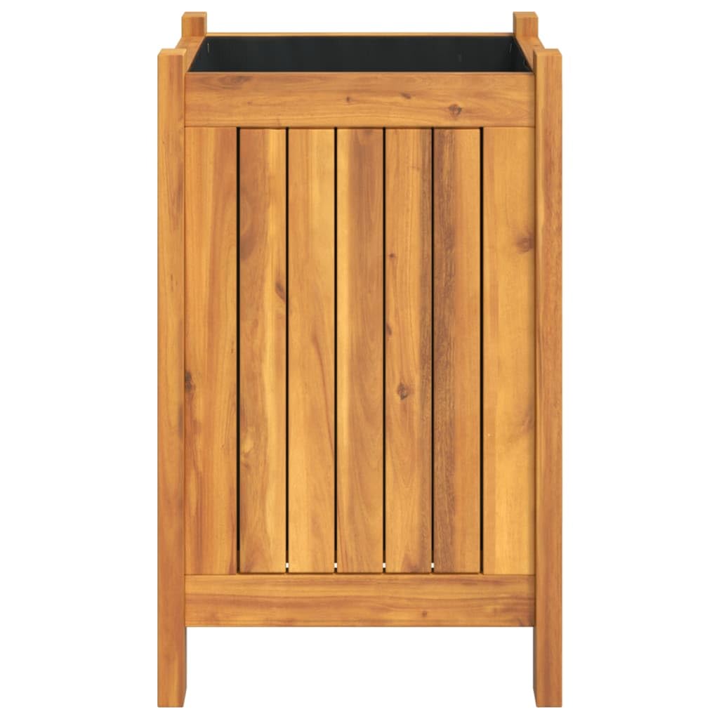 vidaXL Pflanzkübel Akazie 31x31x50 cm mit Einlage