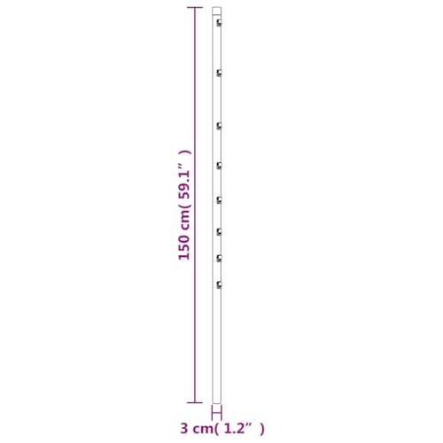vidaXL Heim & Garten Zaunpfosten 15 Stk 150 cm Silber