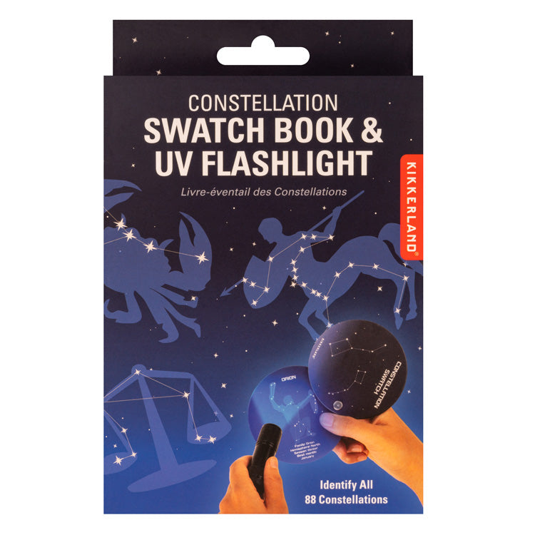 Kikkerland Tools & Wellness Constellation Swatch Book UV-Lampe Sternbilder-Set