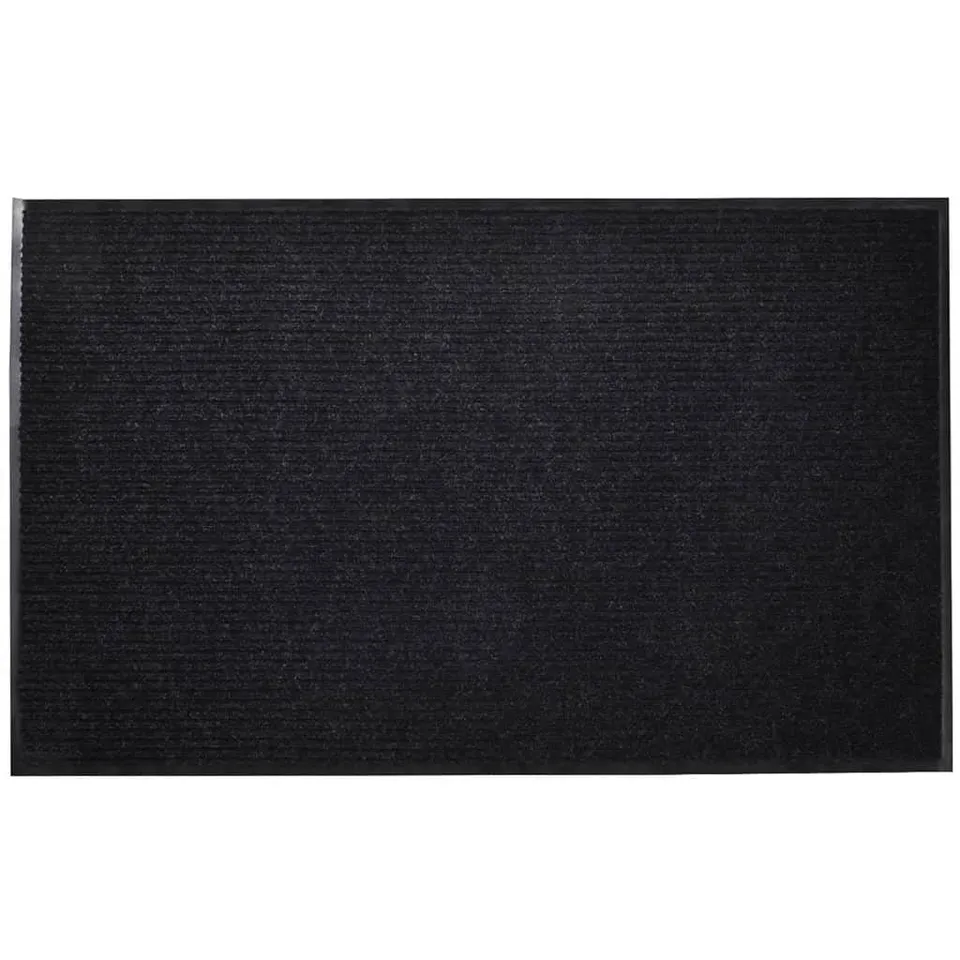 vidaXL Türmatte Schwarz PVC 90x120 cm Rutschfest Fußmatte
