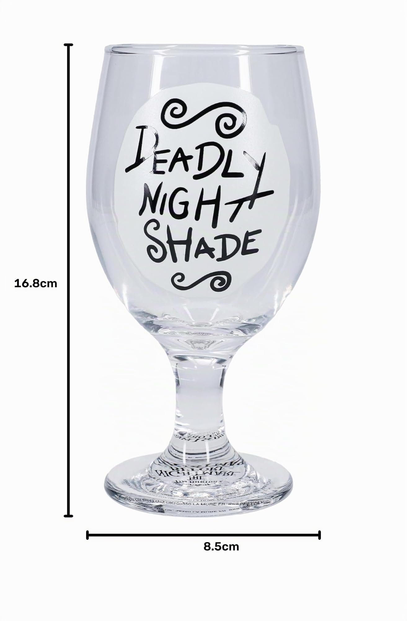 Paladone Nightmare Before Christmas Glas 350 ml leuchtend