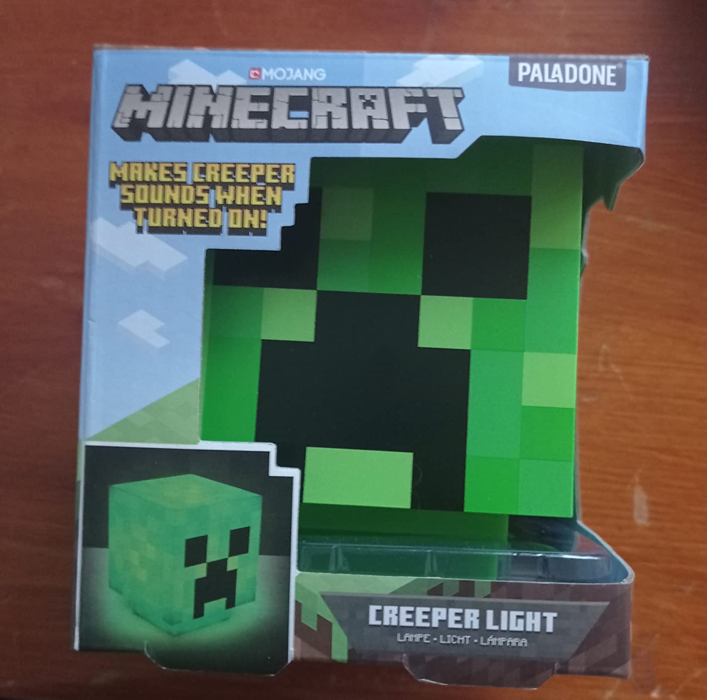 Paladone Minecraft Creeper Tischlampe Grün mit Sound