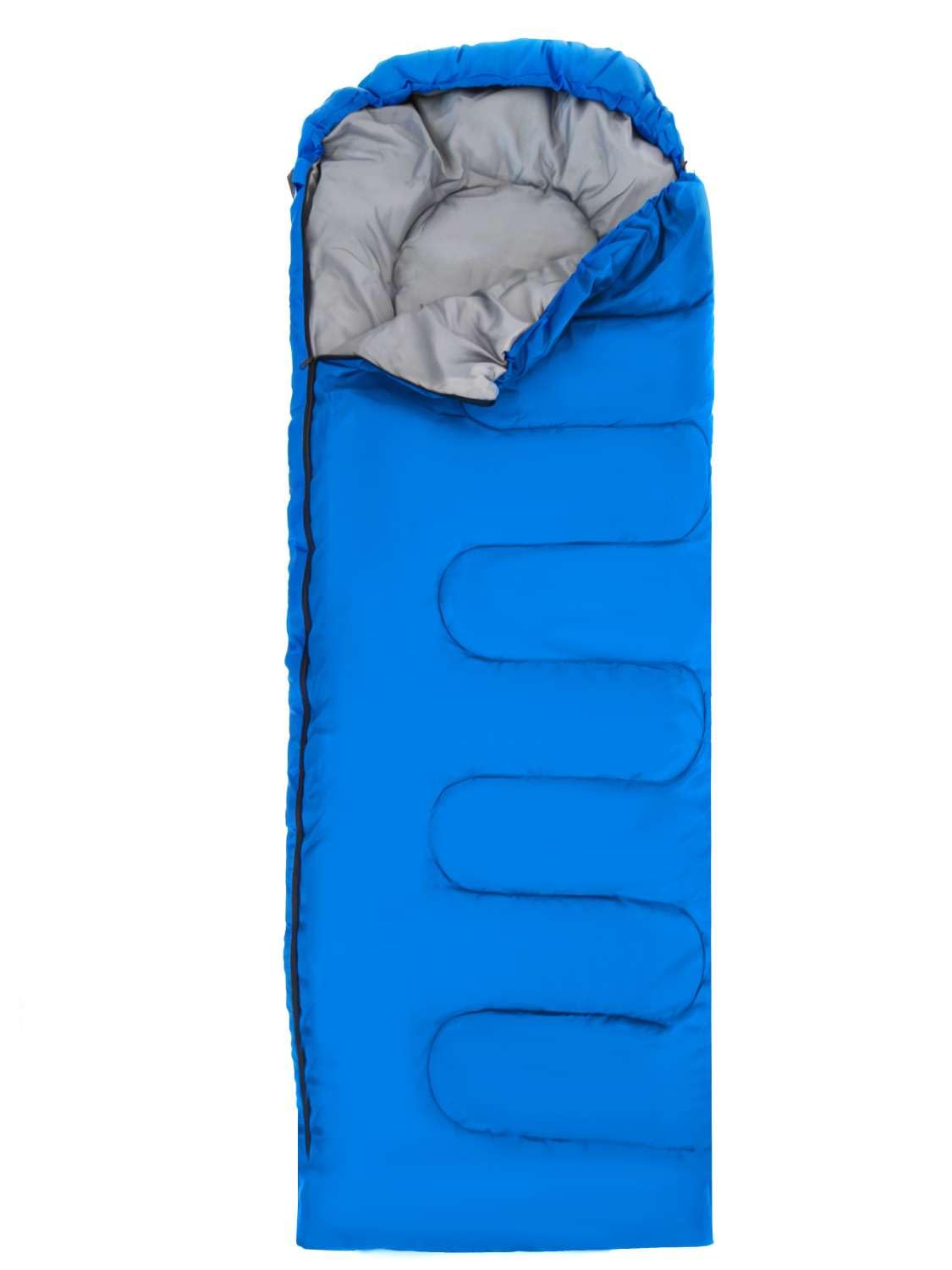 Intirilife Schlafsack Blau 200x70 cm Polyester 15-20 Grad mit Tasche