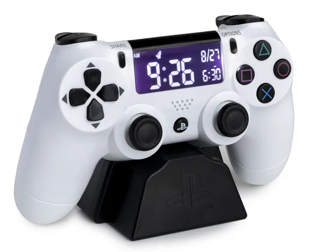 Paladone Playstation Controller Wecker PP8342PS Weiß LCD