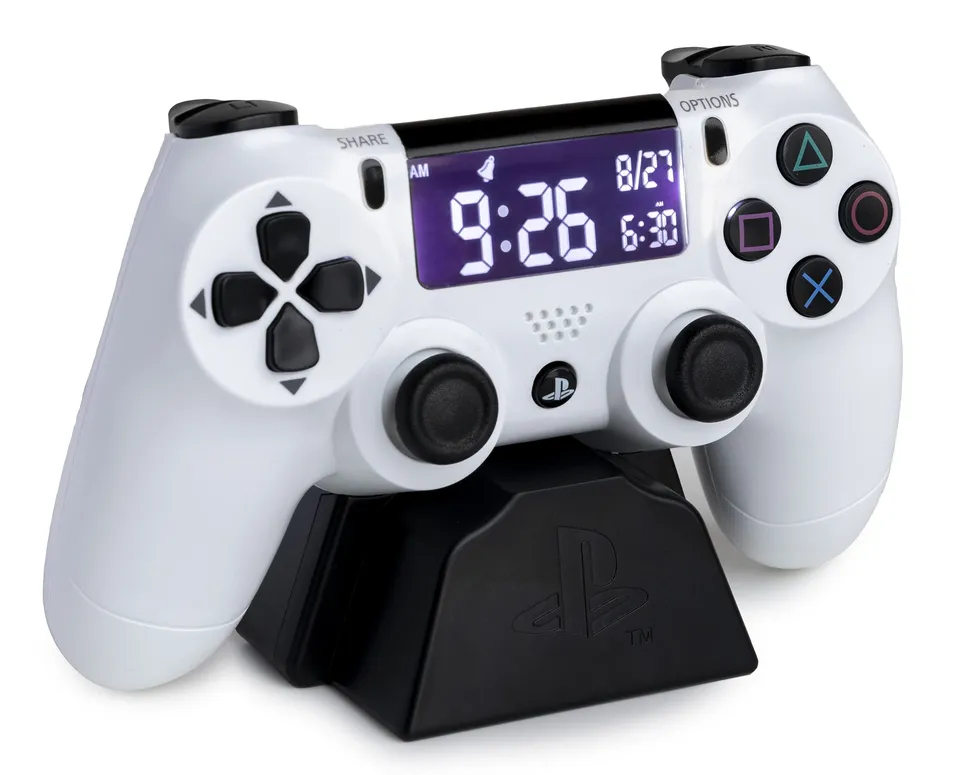 Paladone Playstation Controller Wecker PP8342PS Weiß LCD