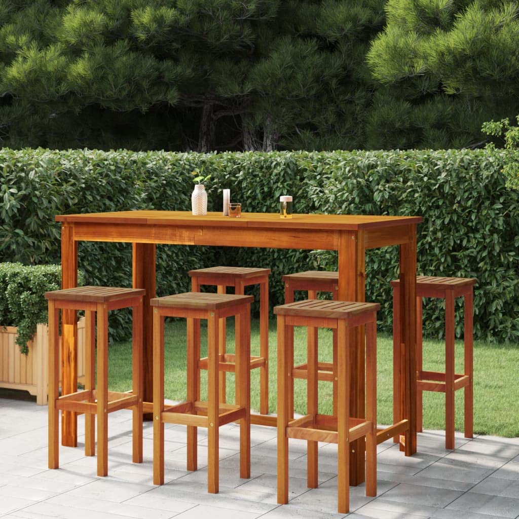 vidaXL Heim & Garten Gartenbar-Set Akazie 6-teilig Holz