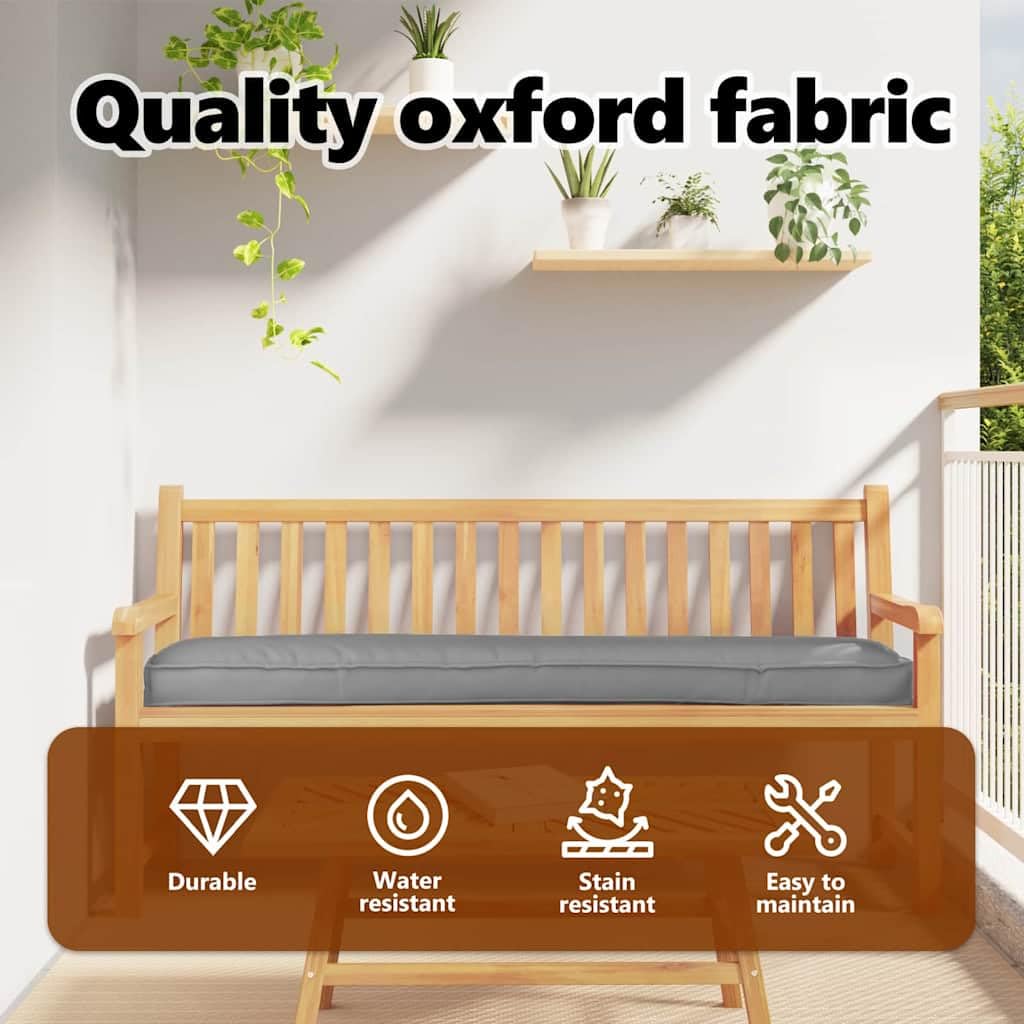 vidaXL Palettenkissen Grau 200x40x8 cm Oxford-Stoff