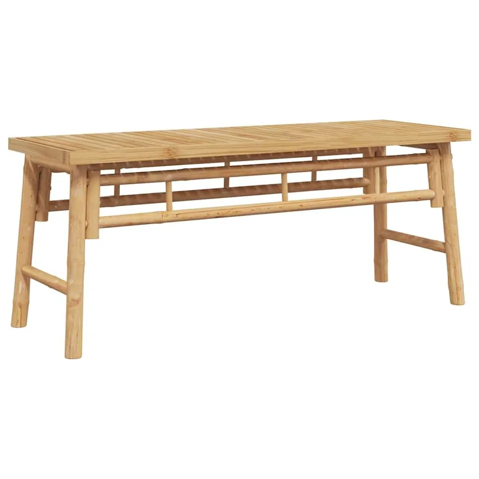 vidaXL Heim & Garten Bank Braun Bambus 110x38x45 cm Retro