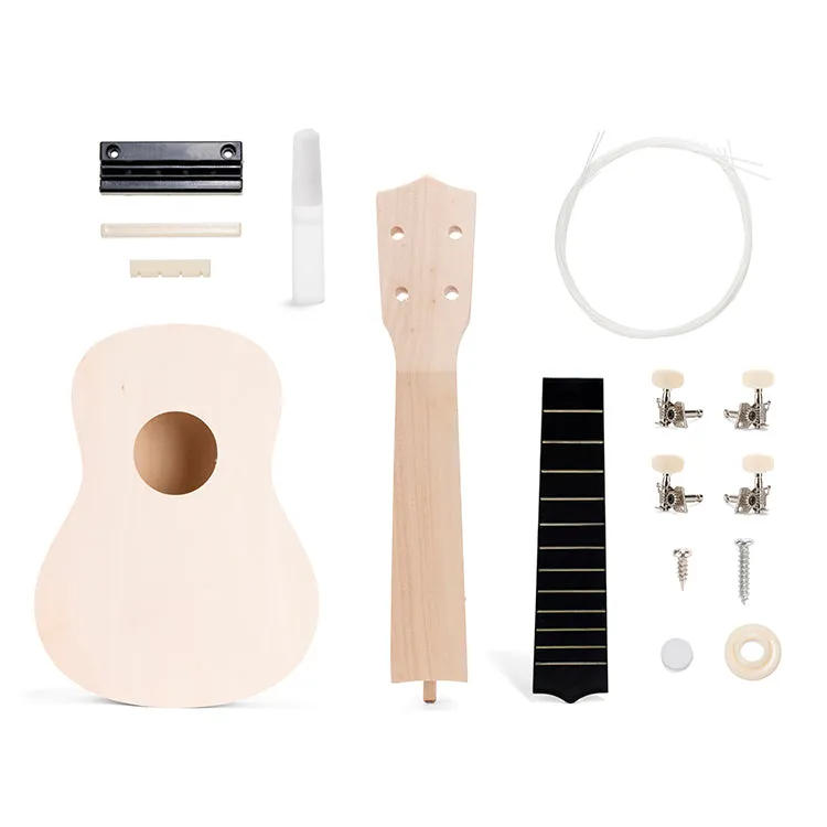 Kikkerland Crafters Ukulele Bastelset Holz zum Selberbauen DIY