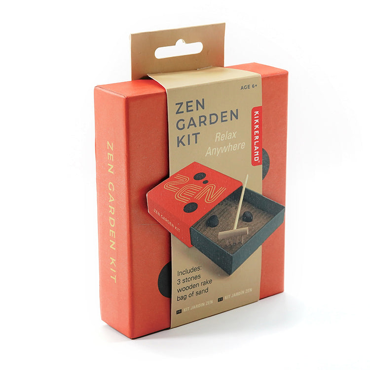 Kikkerland Zen Garden Kit Mini Zen Garten Set Entspannung