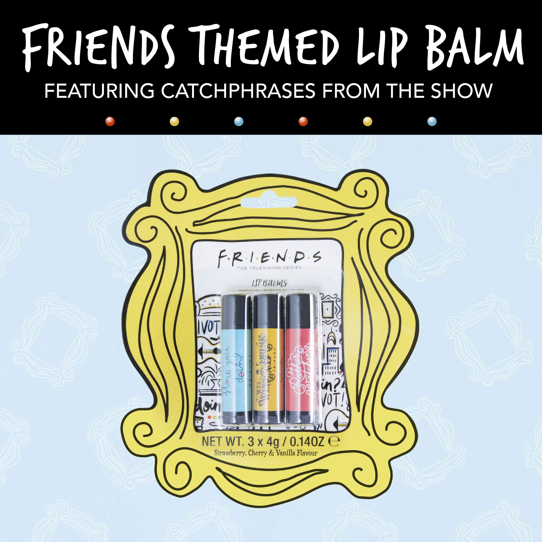 Paladone Friends Lippenbalsam Trio Erdbeere Vanille Kirsche