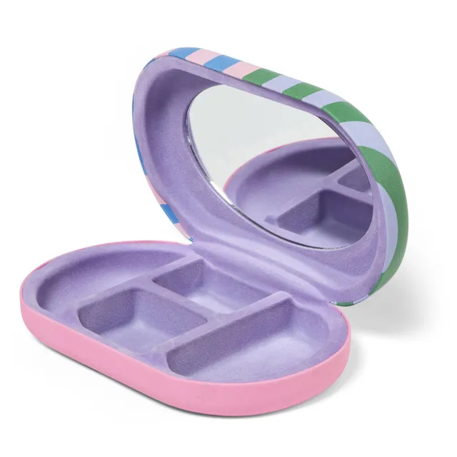 Kikkerland Inkerie Travel Jewelry Case Schmucketui mit Spiegel