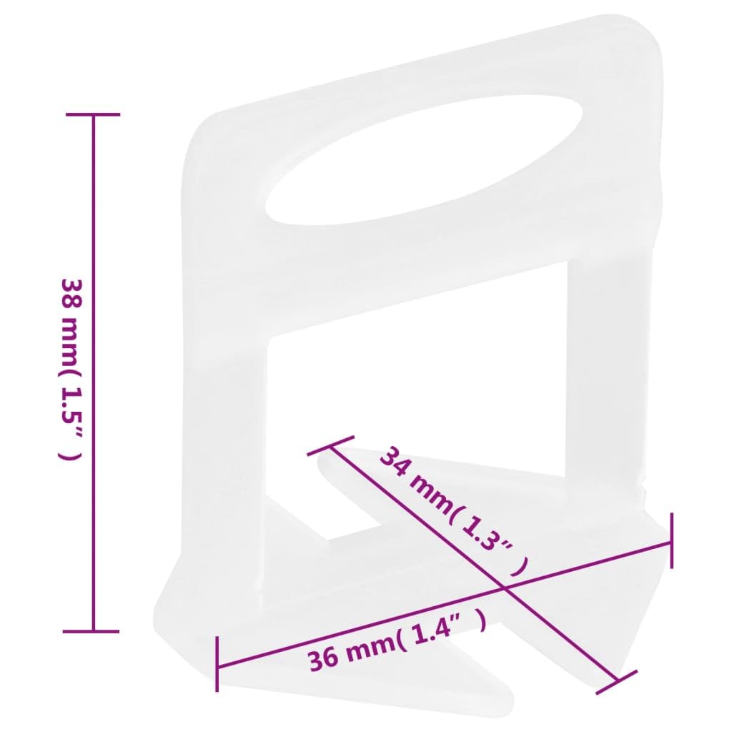 vidaXL Heimwerkerbedarf Fliesen-Nivellierclips 2500 Stk. 1 mm PP