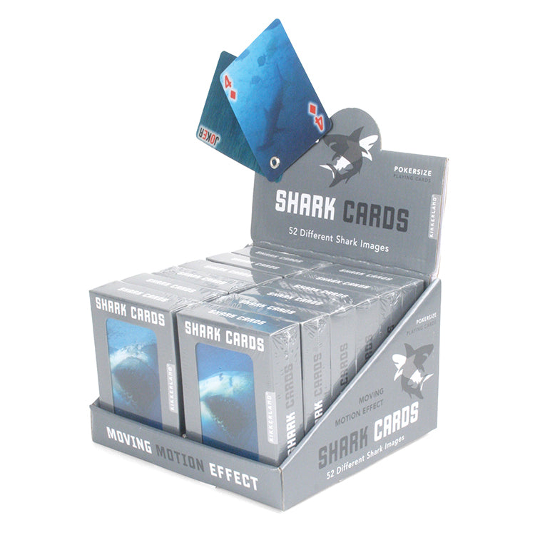Kikkerland Shark 3D Playing Cards Spielkarten Hai