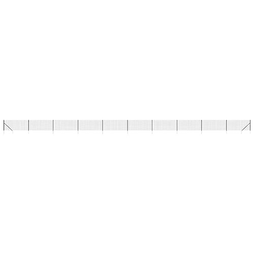 vidaXL Heim & Garten Maschendrahtzaun Anthrazit PVC Stahl