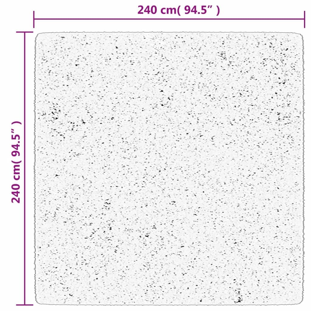 vidaXL Teppich Oviedo Kurzflor schwarz 240x240 cm