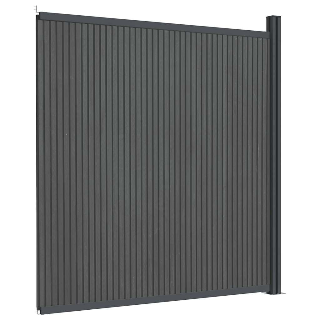 vidaXL Zaunelement Grau 173x186 cm WPC Sichtschutzzaun