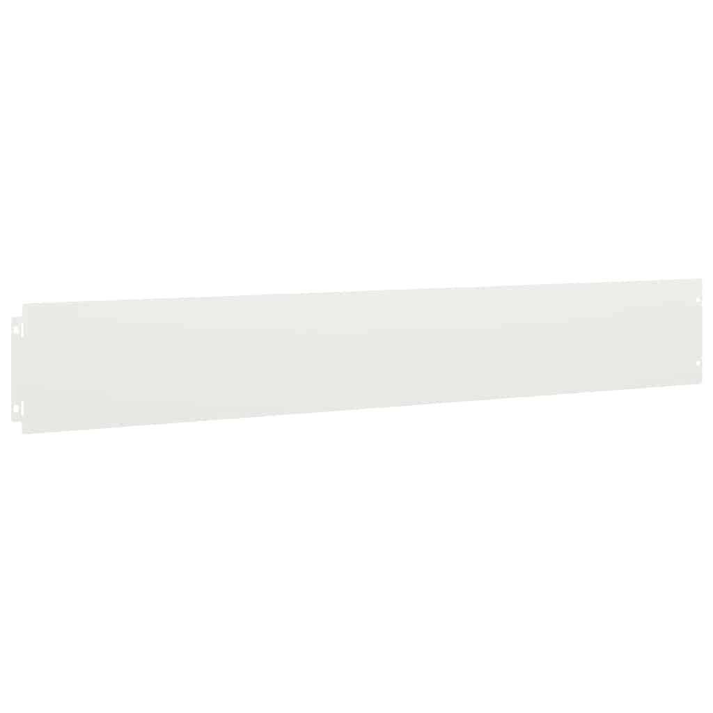 vidaXL Rasenkanten 15x103 cm Stahl 50 Stück Weiß