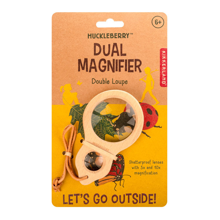 Kikkerland Huckleberry Dual Magnifier Lupe 5x 10x