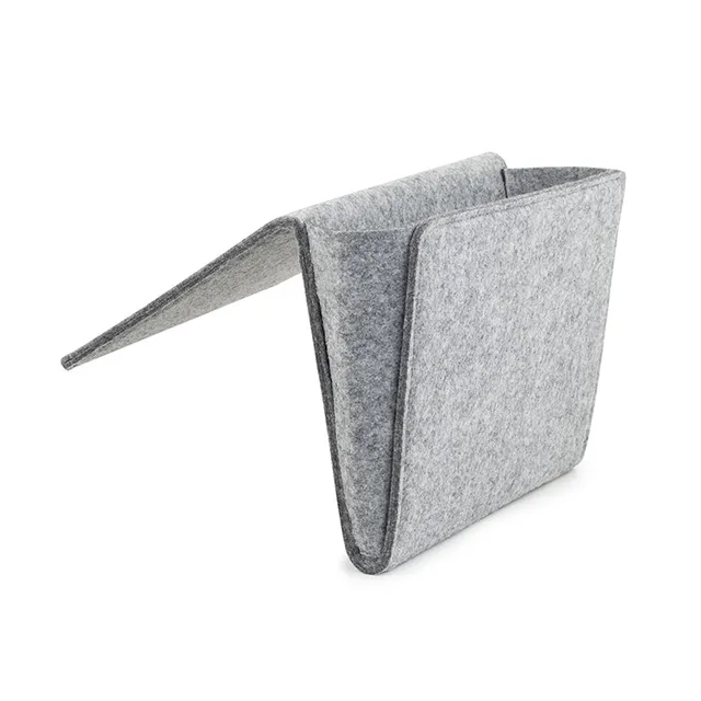 Kikkerland Home Betttasche Filz für Sofa und Bett grau