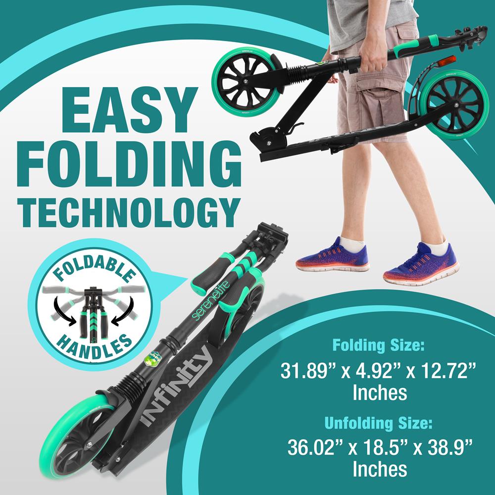 Serenelife Scooters Kickscooter Aqua Alu-Deck 8 Zoll klappbar