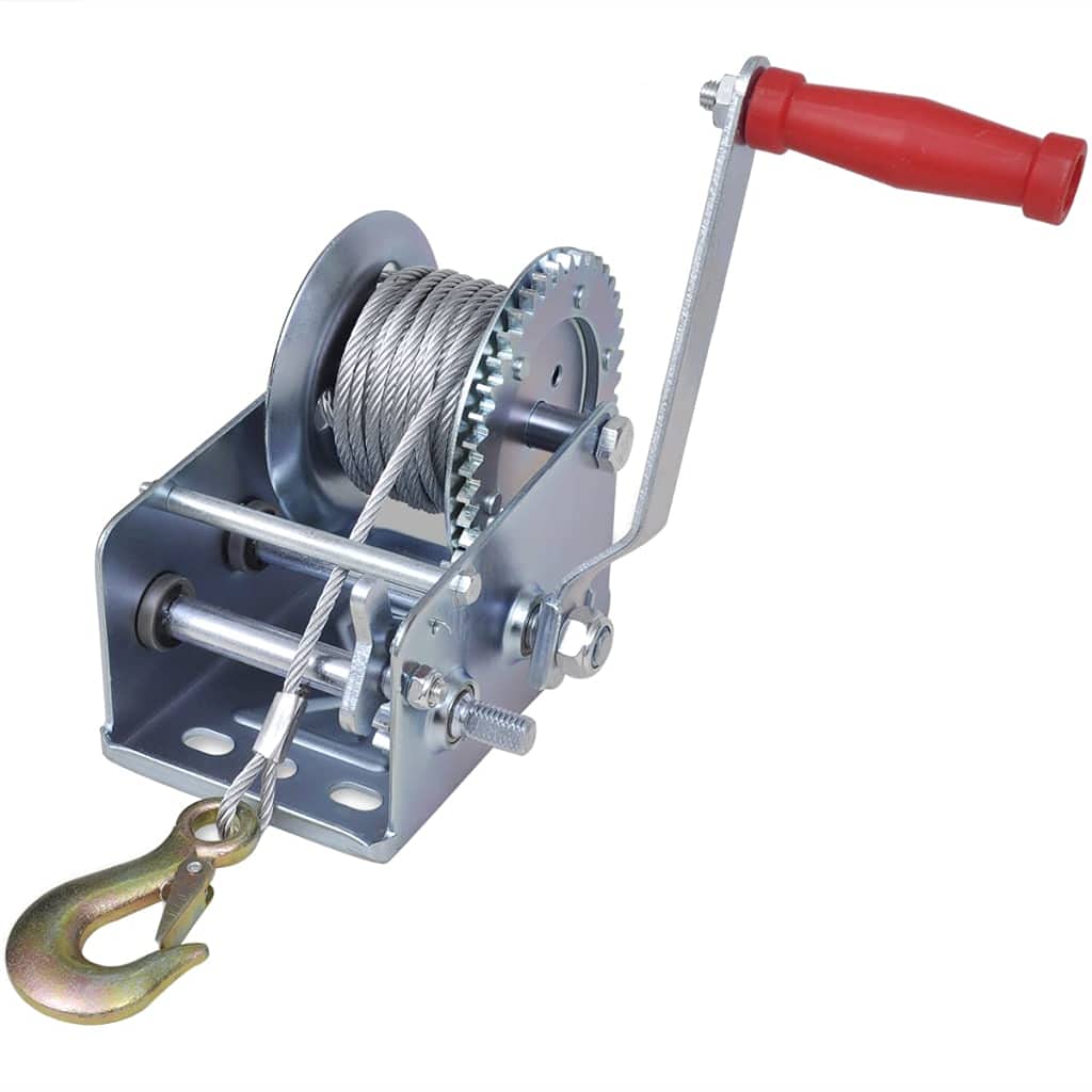 vidaXL Handseilwinde 1130 kg Seilwinde 10 m Eisen 2-Gang