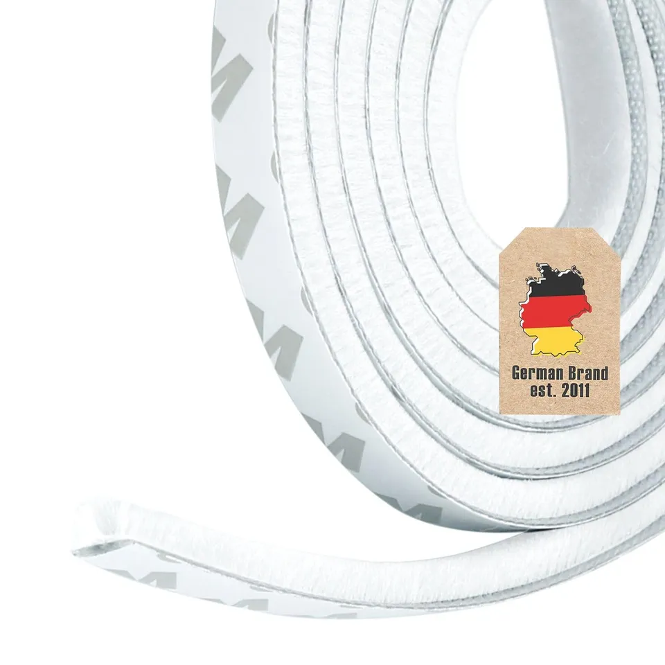 Intirilife Bürstendichtung Weiß 5 m 9x5 mm Polypropylen