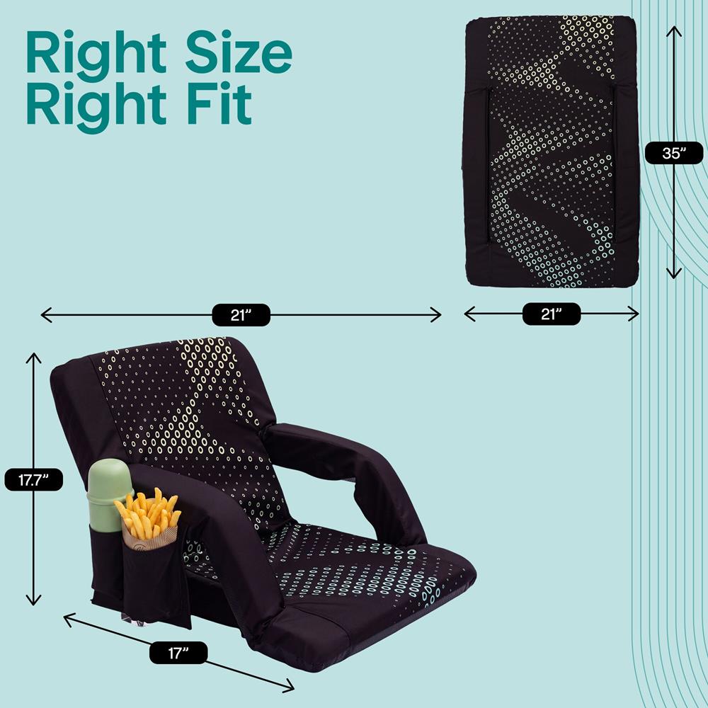 Serenelife Furniture SLSSX221BK Stadionstuhl 21" schwarz 2er-Set