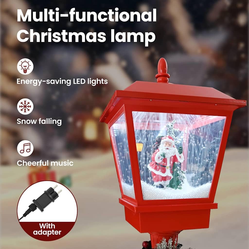 vidaXL Weihnachtsstraßenlampe Laterne Rot 180 cm LED