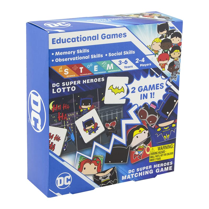 Paladone DC Super Heroes Matching Spiel 2 in 1