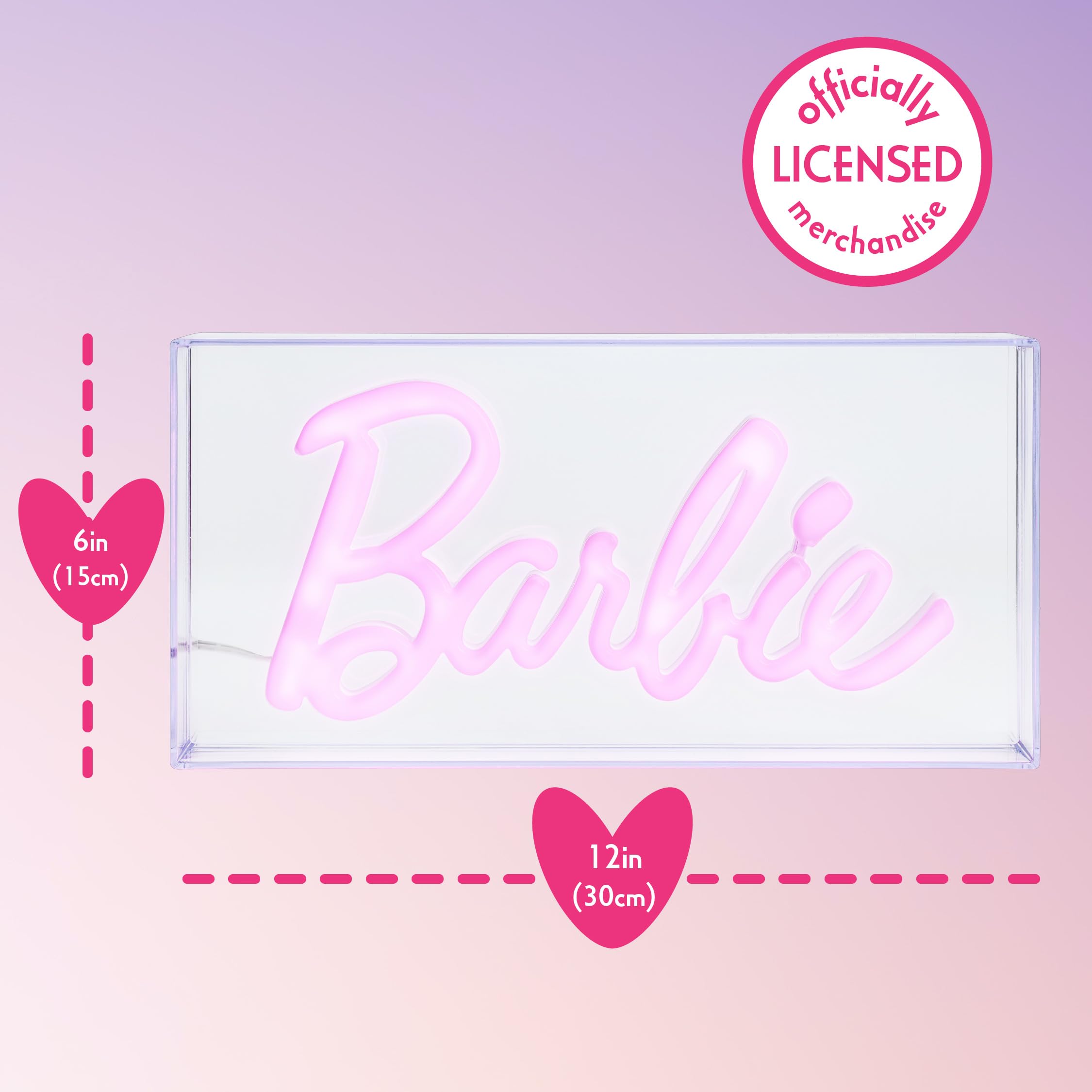 Paladone Lighting Modern Barbie LED-Neonlicht pink 30 cm