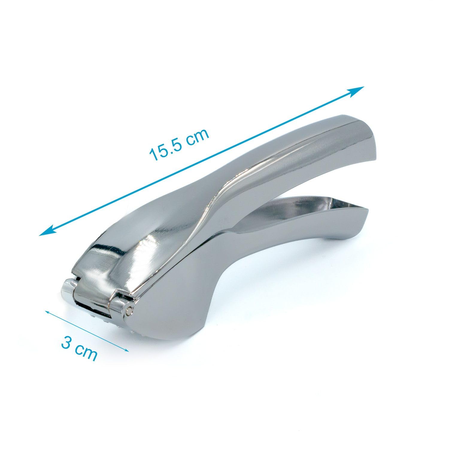Intirilife Knoblauchpresse 3-teilig mit Silikonschäler und Bürste