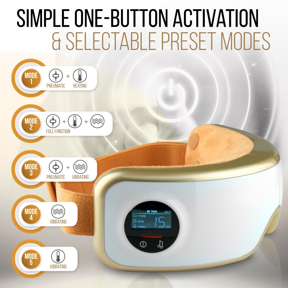 Serenelife Massage Augenmassagegerät mit Wärme Bluetooth