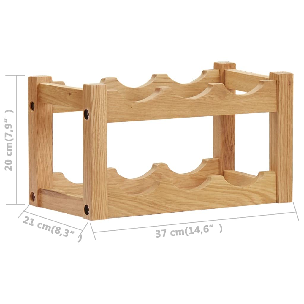 vidaXL Möbel Weinregal Eiche 6 Flaschen 37x21x21 cm