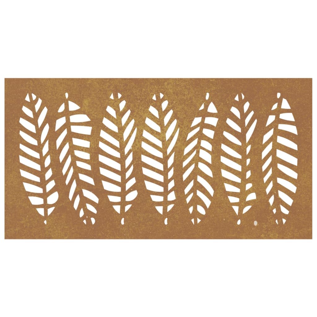 vidaXL Heim & Garten Wanddeko 105x55 cm Cortenstahl Blatt Rost