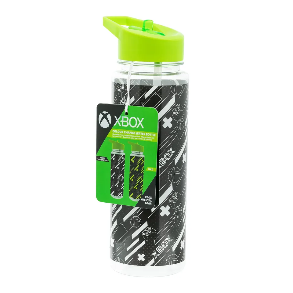 Paladone Xbox Farbwechsel Trinkflasche 650 ml mit Strohhalm