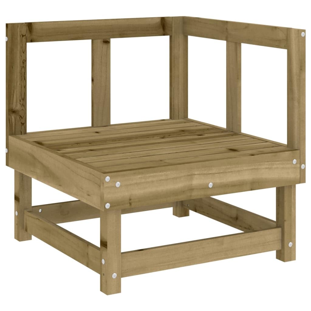 vidaXL Heim & Garten Garten-Ecksofa Grau Kiefernholz
