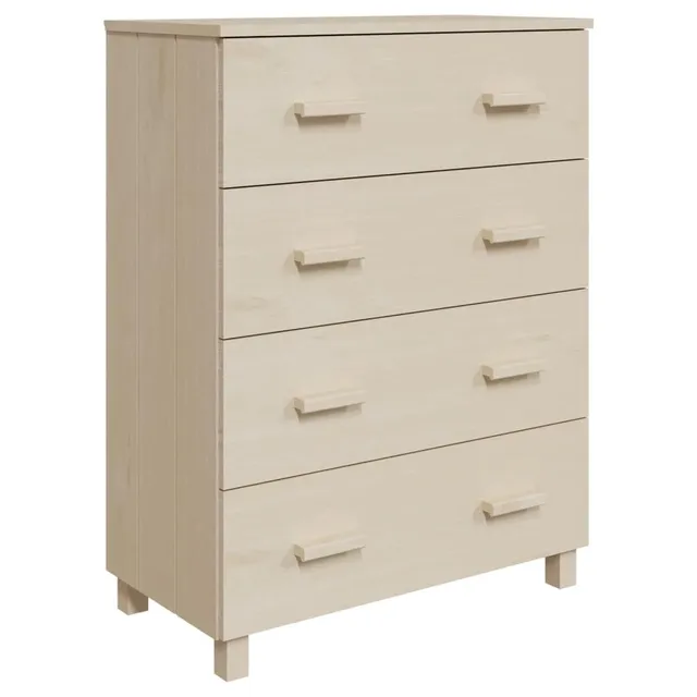 vidaXL Möbel Sideboard 4 Schubladen Honigbraun 79cm Kiefer