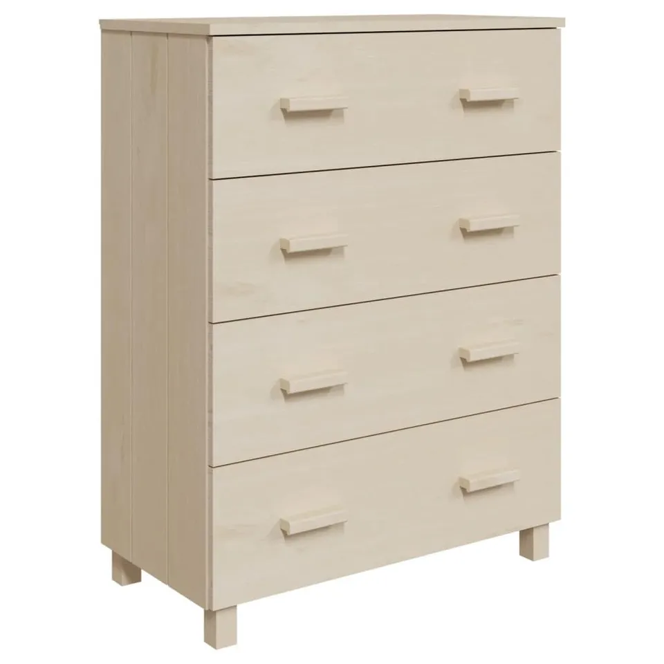 vidaXL Möbel Sideboard 4 Schubladen Honigbraun 79cm Kiefer