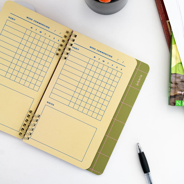 KIKKERLAND Home Habit & Goals Tracker Notizbuch Sticker 54W
