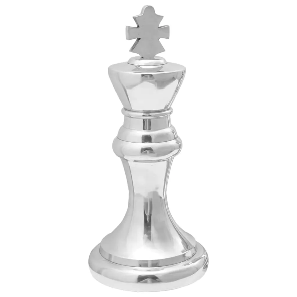 vidaXL Skulpturen 2 Stk. Silber Aluminium Dekofiguren 42 cm