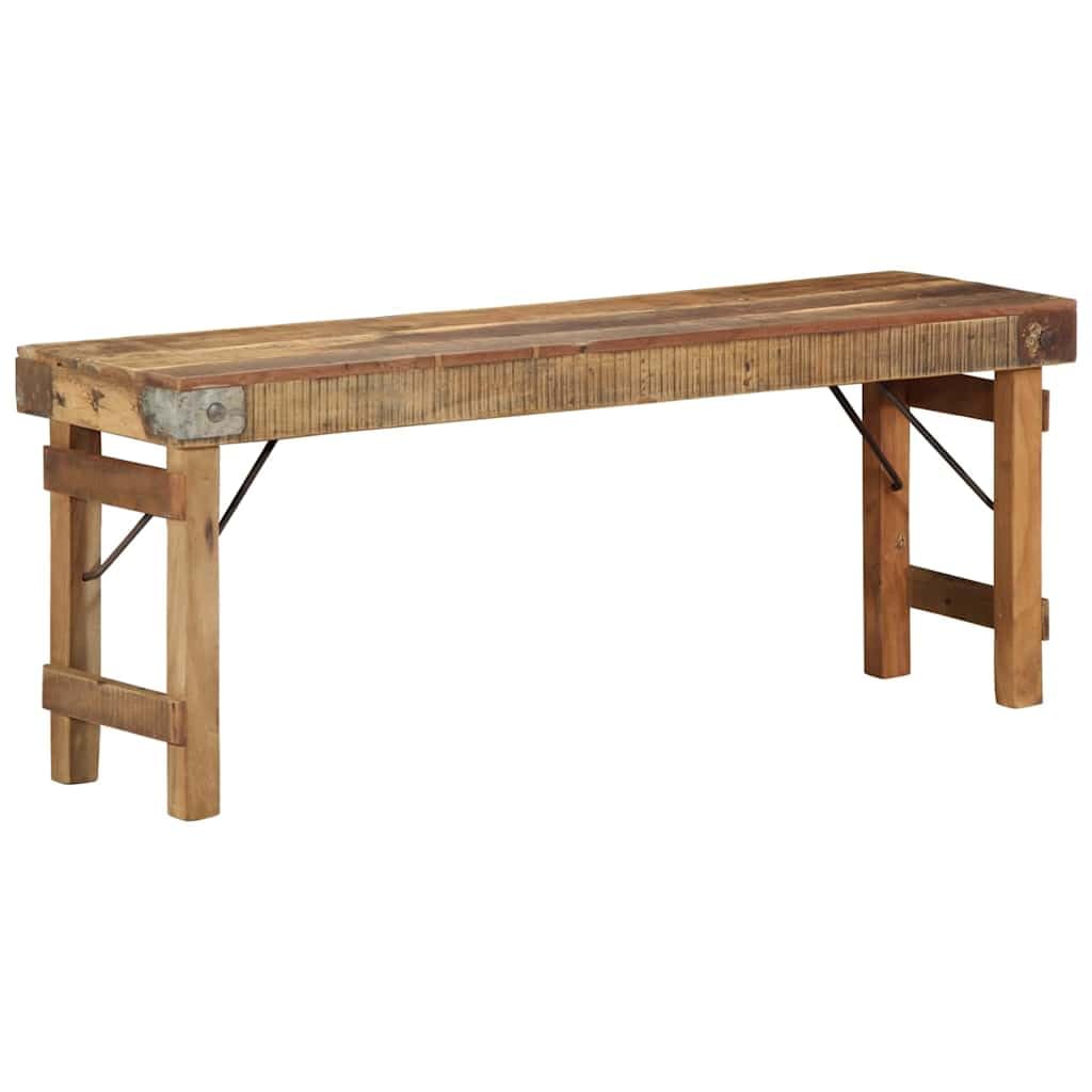 vidaXL Heim & Garten Bank Natur Holzbank 110 cm Altholz
