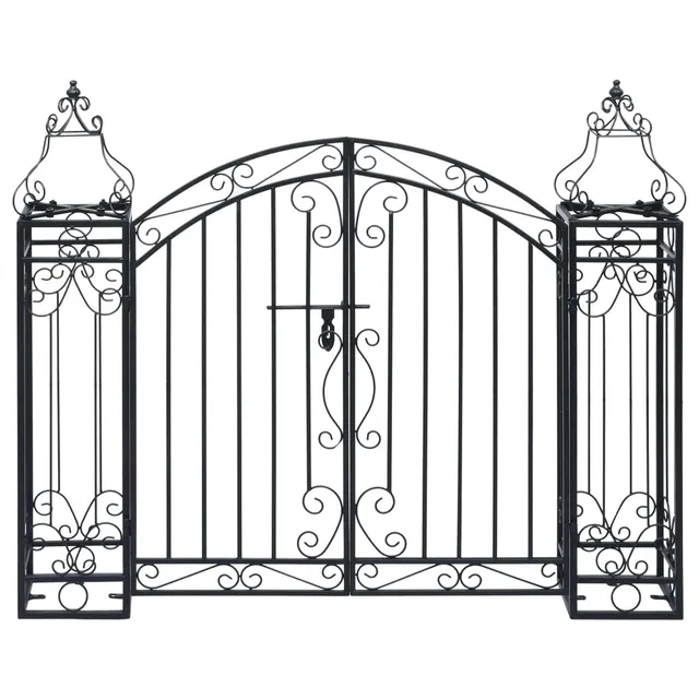 vidaXL Heim & Garten Doppelflügeltor Gartentor Schmiedeeisen 122cm