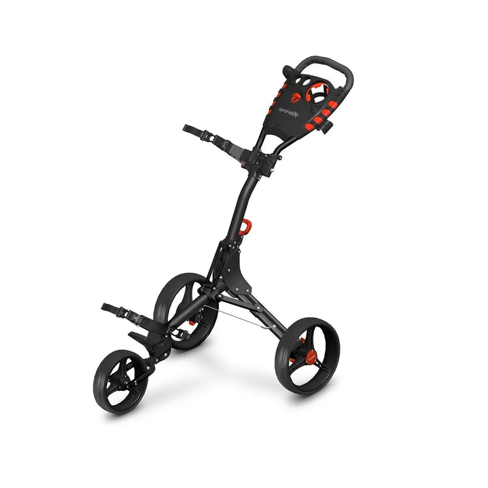 Serenelife Camping Golf Trolley Weiß Alu klappbar 3-Rad