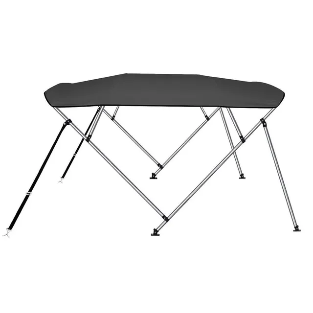 Serenelife Bimini Top 4 Bow Bootverdeck Grau 244 cm wasserdicht