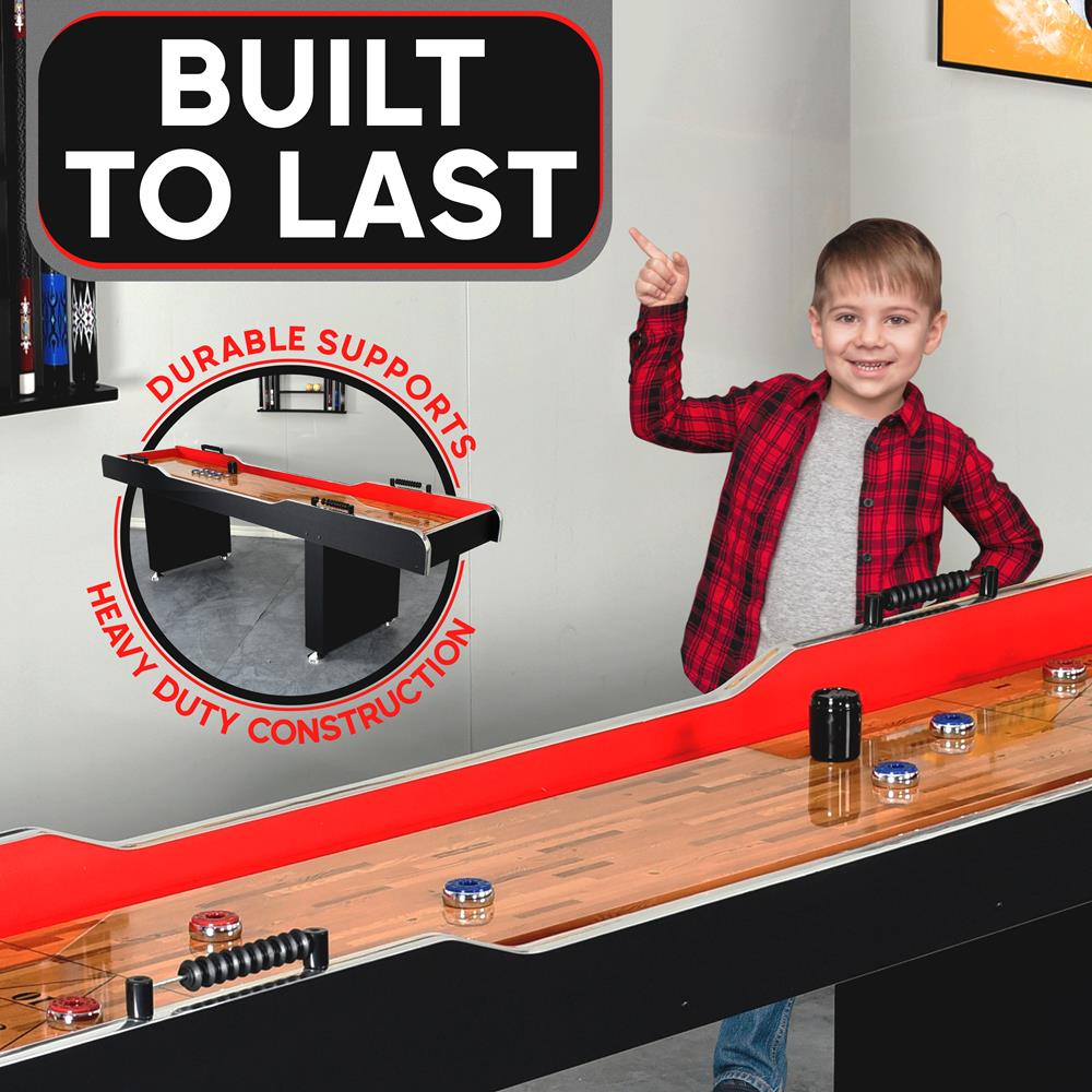 Serenelife Game Tables SLSHFBRD108 Shuffleboard Tisch 9ft Platin